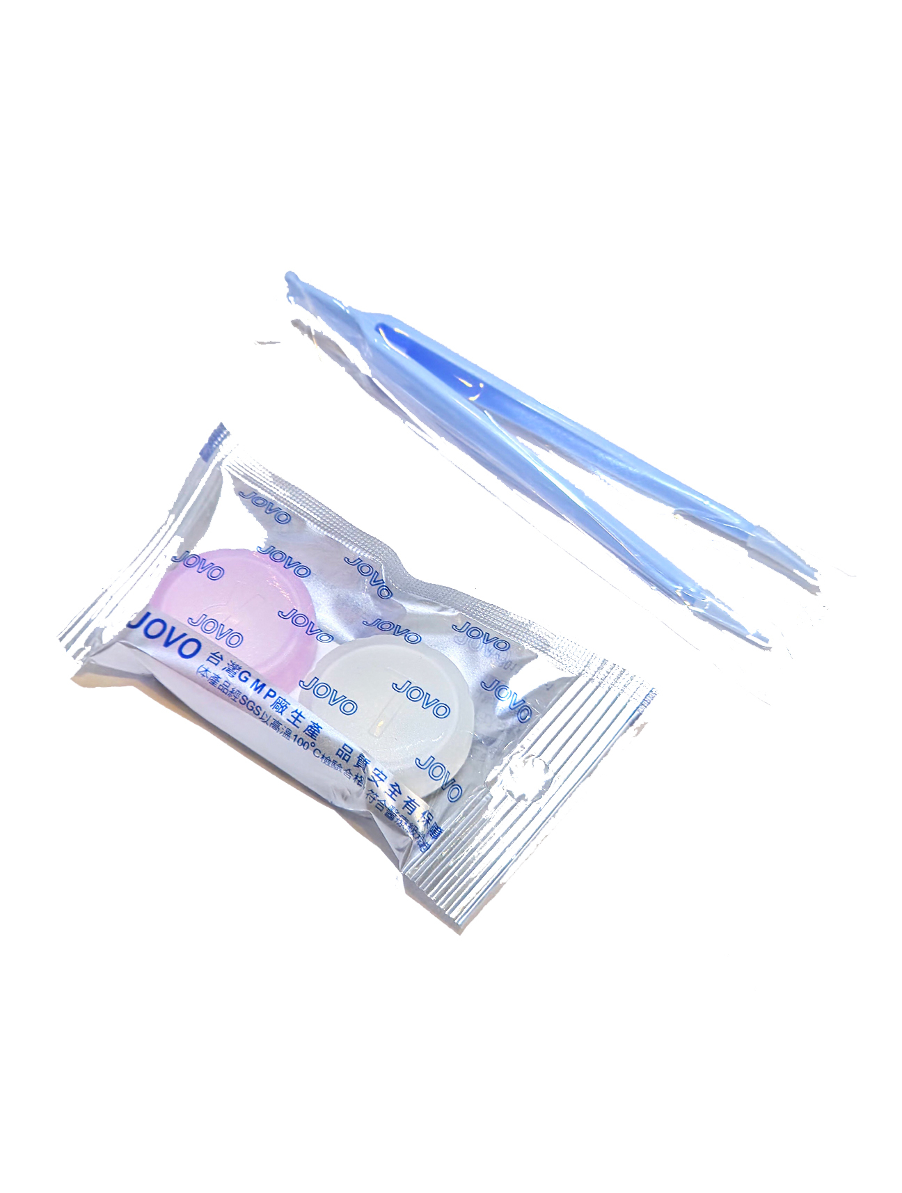 隱形眼鏡水盒+隱形眼鏡夾子組合(顏色隨機)