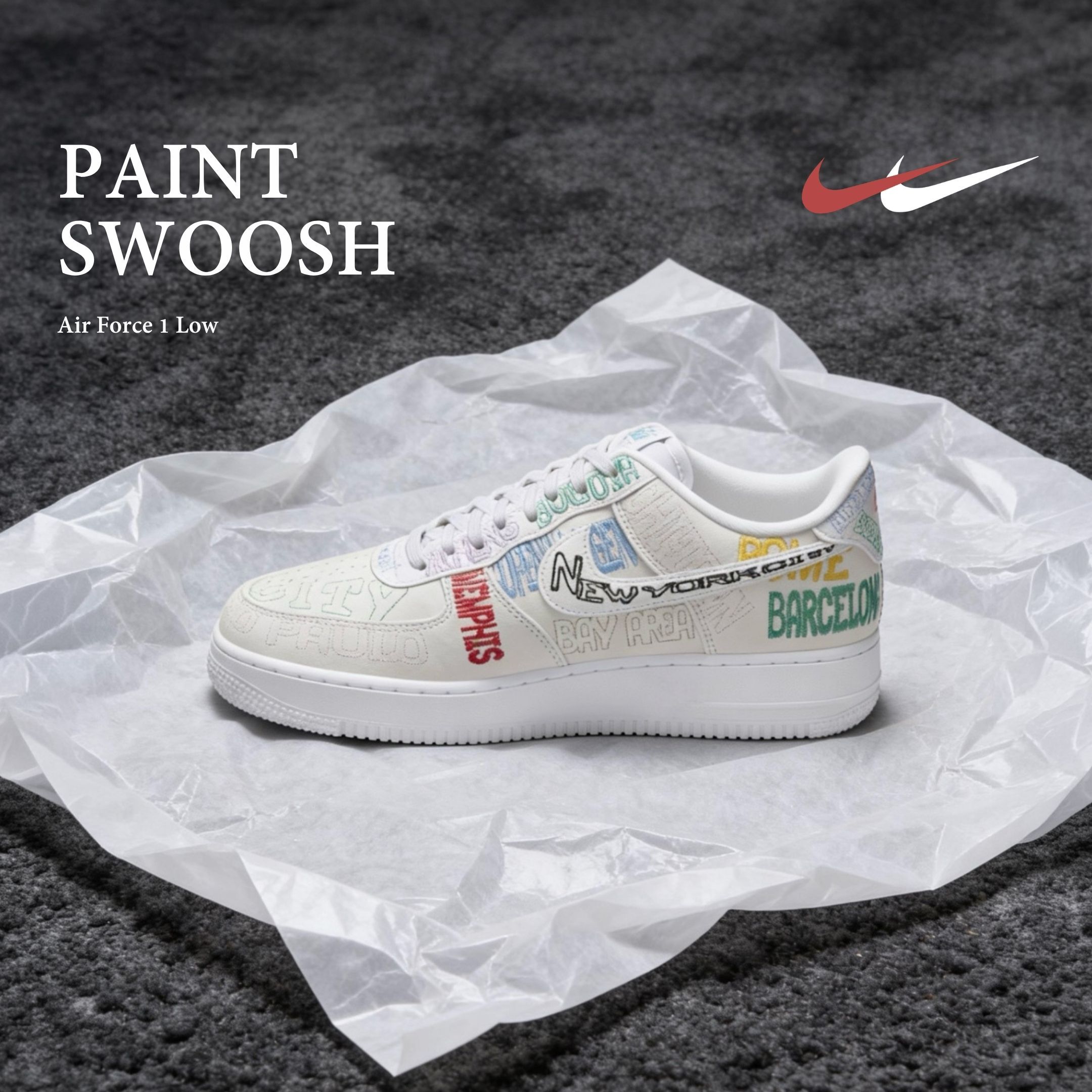 NICEDAY 代購 Nike Air Force 1 Low ''On Tour'' 白色 城市系列 塗鴉 小白鞋 II1549-100