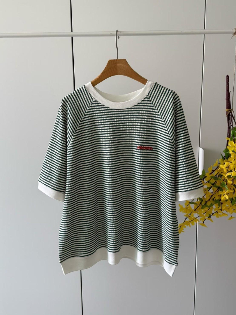 韓系經典橫條紋款｜寬鬆顯瘦短袖棉T
