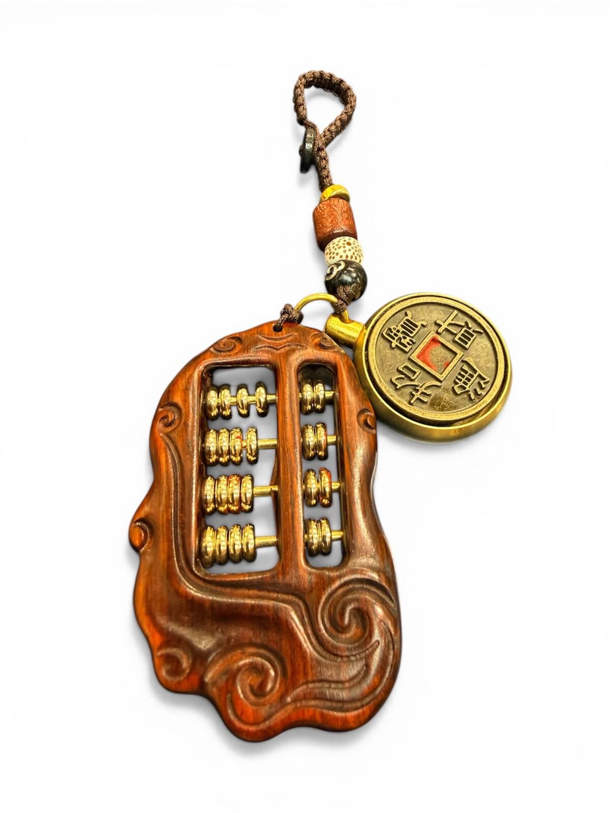 A14 紫檀木如意算盤掛飾