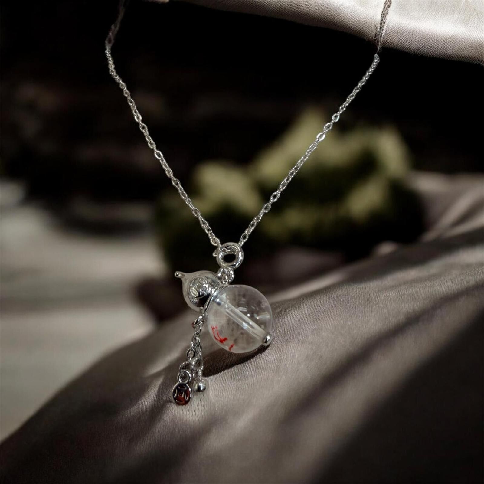 A18 白水晶葫蘆吊墜頸鏈