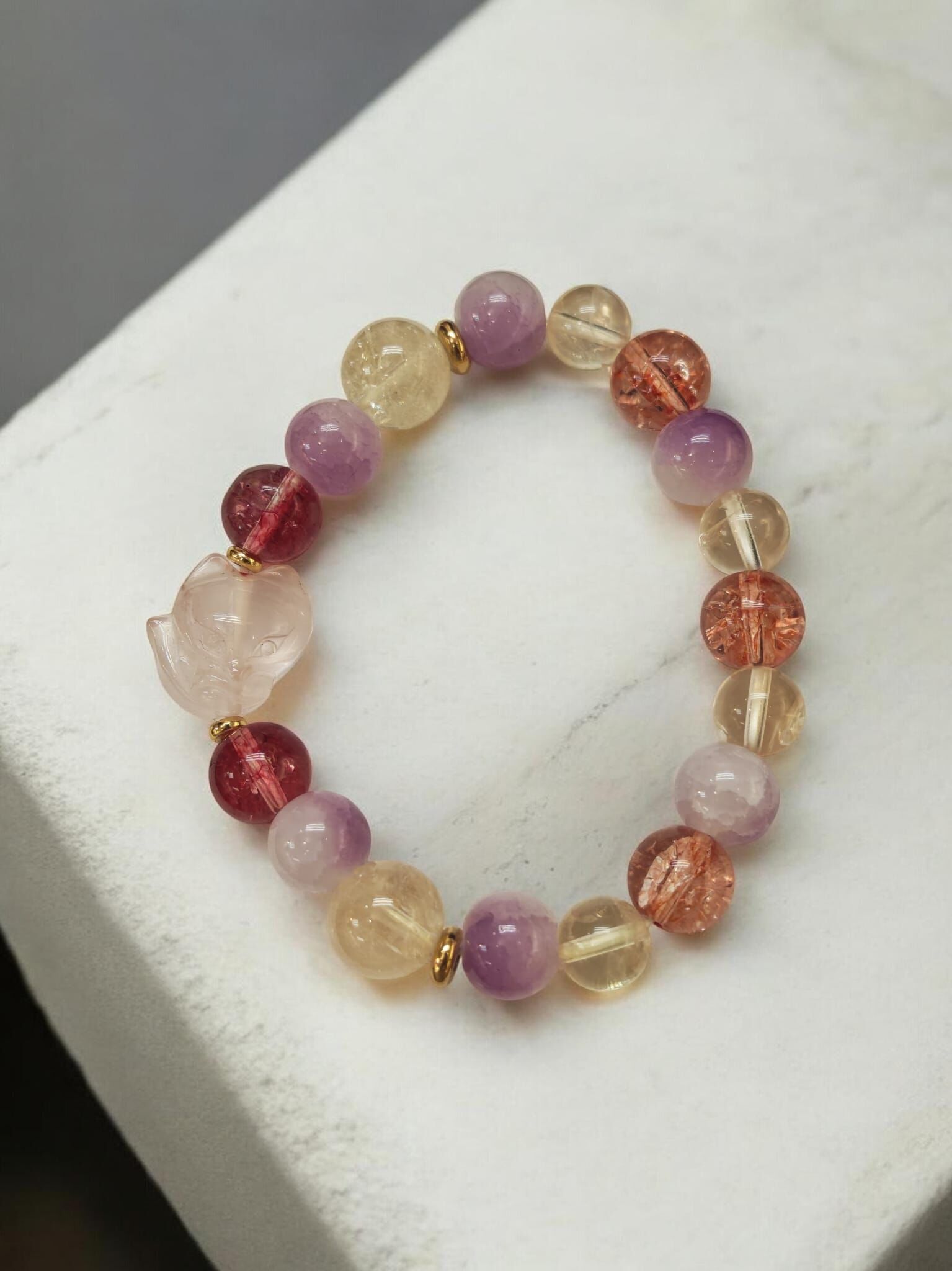 A21 九尾狐招人緣水晶手串 (手圍:15cm)