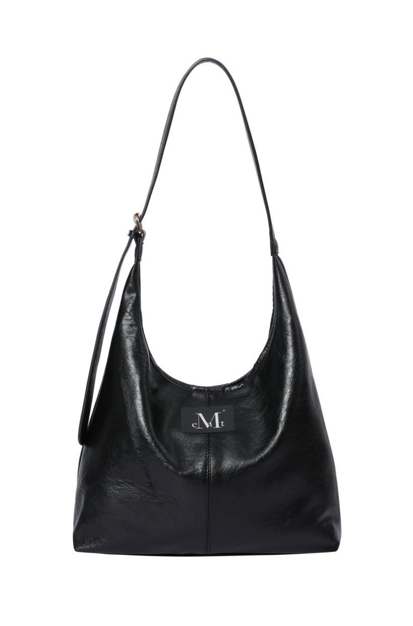 【 4/19收單 】MUCENT 慵懶半月皮革肩背包 韓國