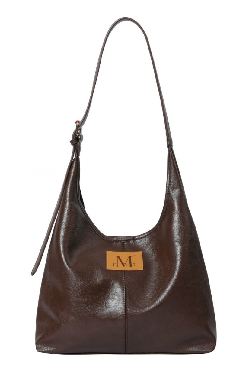 【 4/19收單 】MUCENT 慵懶半月皮革肩背包 韓國