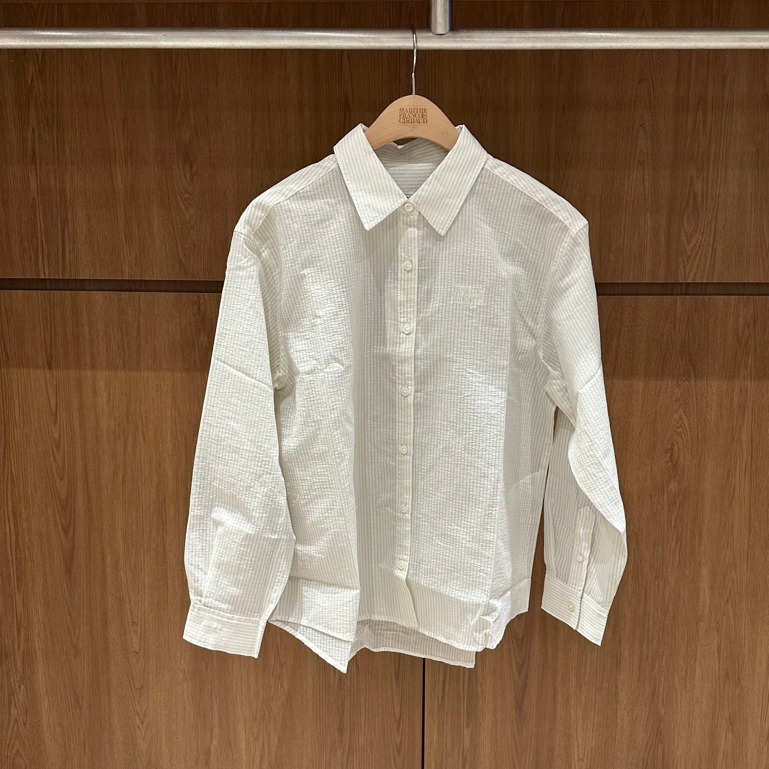 [11/4前入code每件最高可再-$20] MARITHE FRANCOIS GIRBAUD (MFG)｜W PATTERN SHEER SHIRT [3 colors]