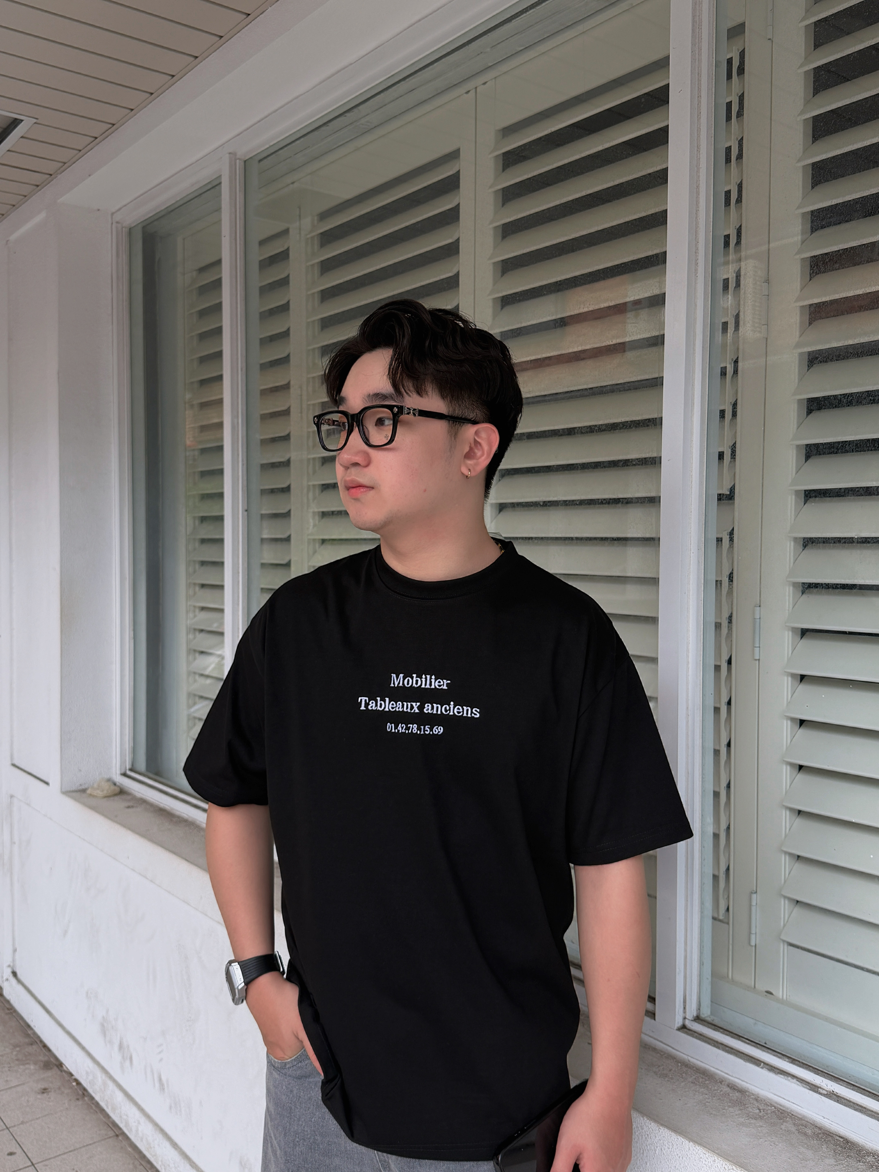 RB』【現貨】Mobilier 法式古董立體刺繡重磅短 T