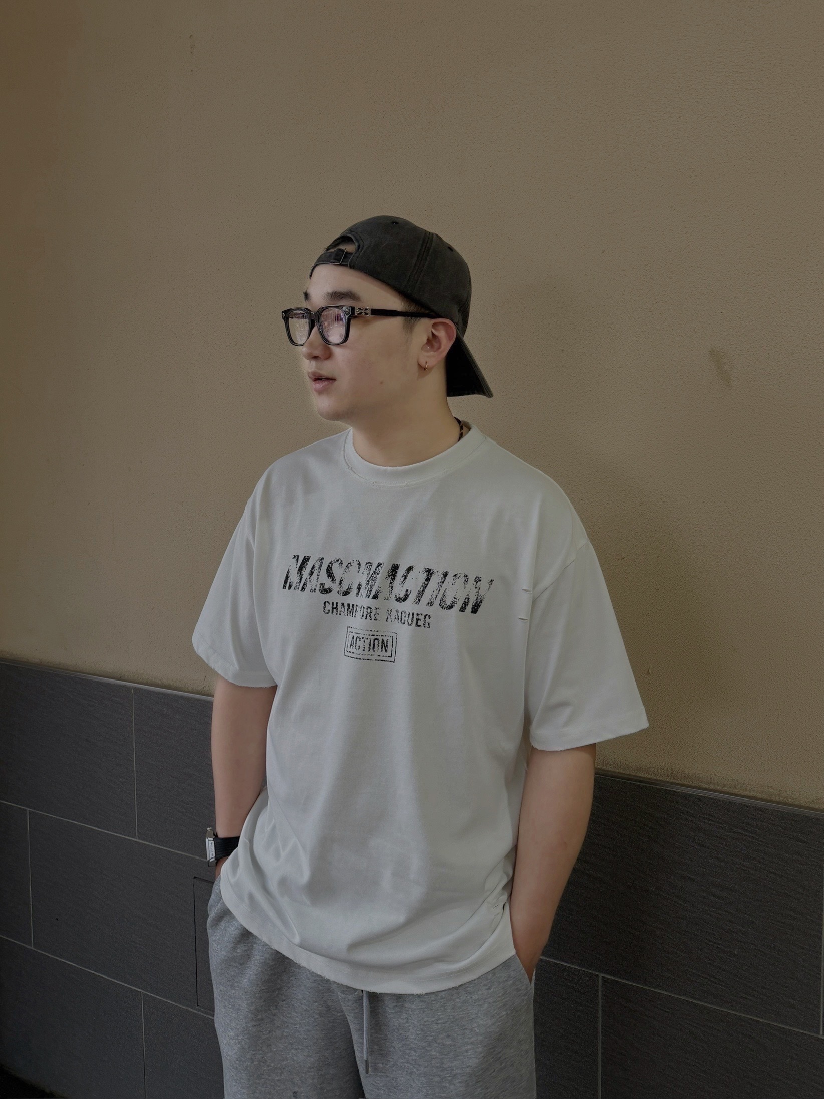 『RB』【現貨】NASOMACTION  賽車重磅斑駁短 T