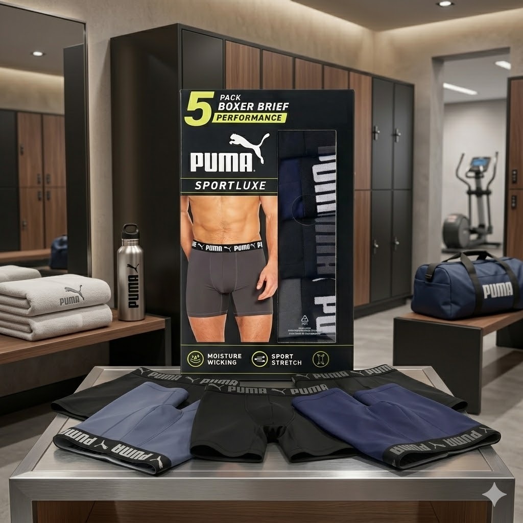 【預購】PUMA H040815 男裝內褲（5條裝）