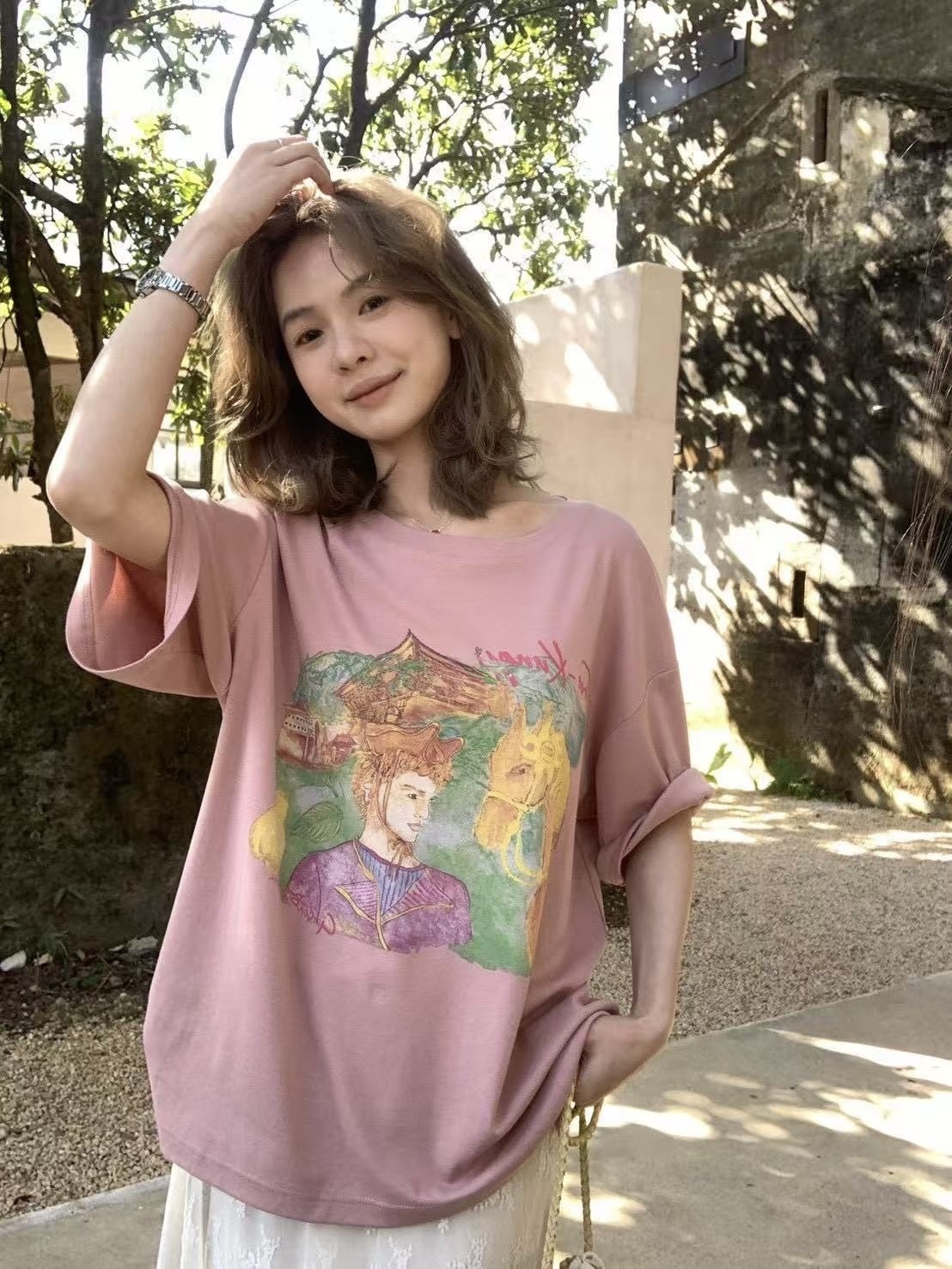 801 夏季氛圍藝術塗鴉打T