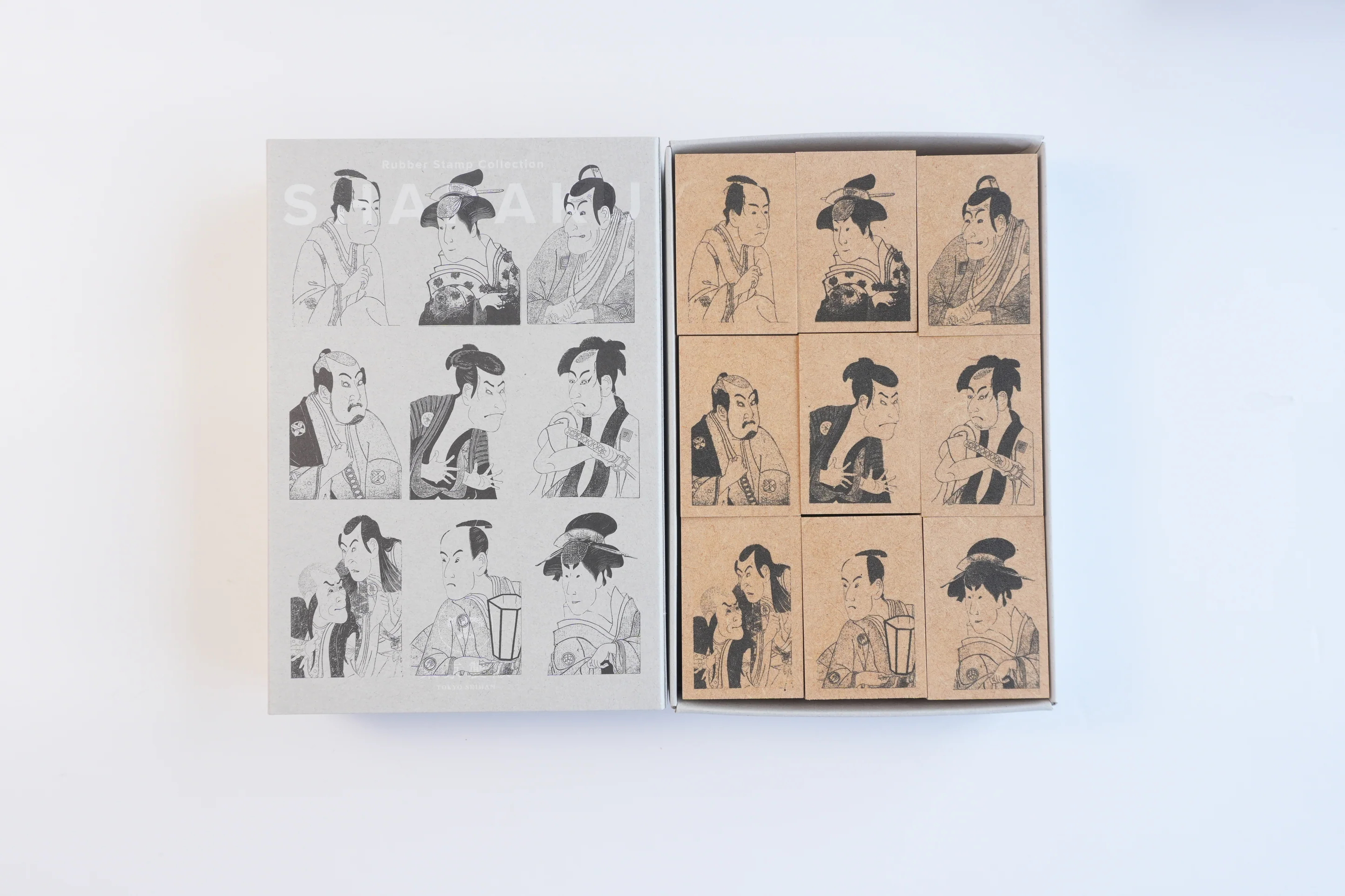 《戀女房染分手綱》 東洲齋寫樂 9入印章組｜日本浮世繪系列