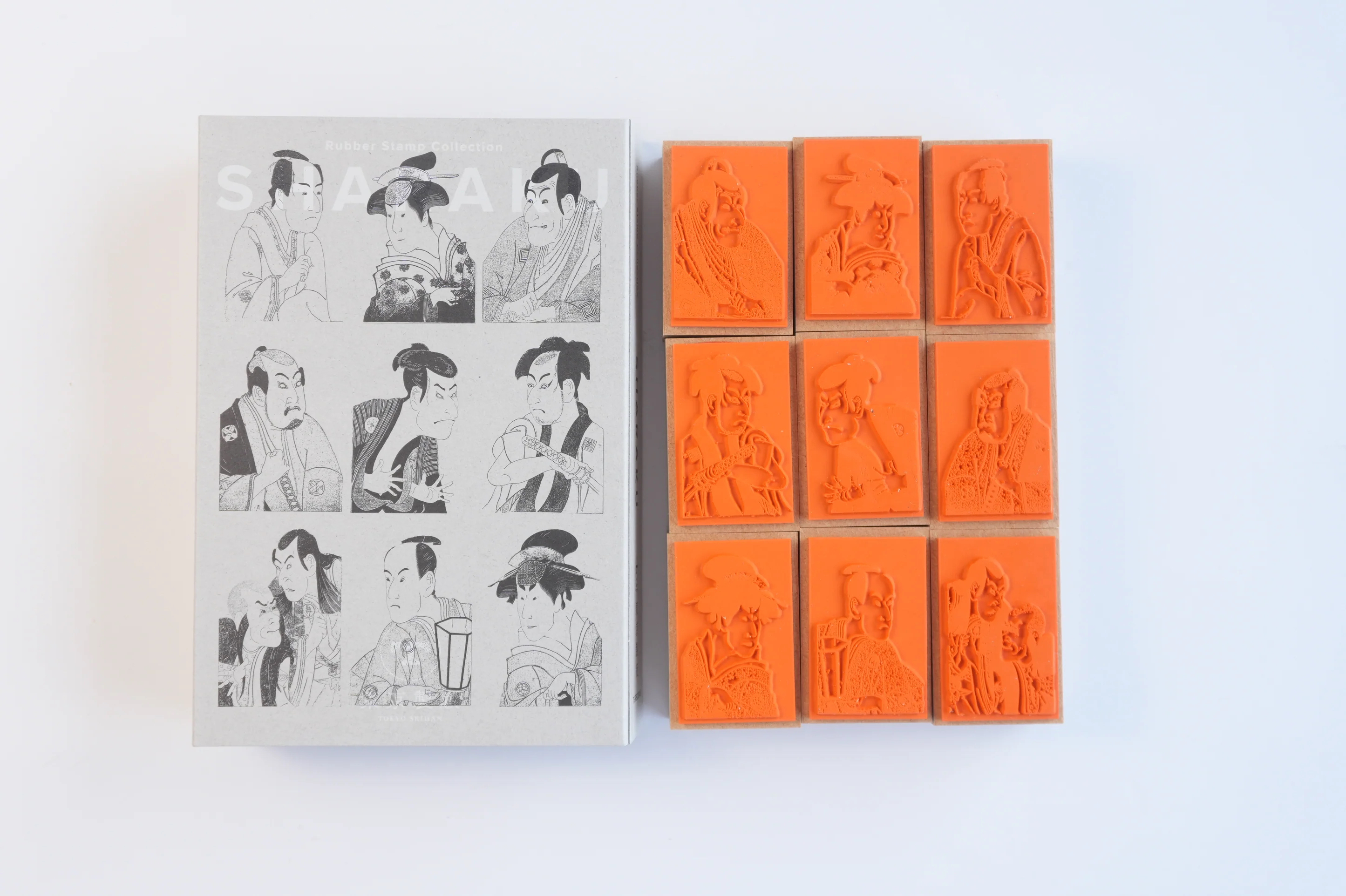 《戀女房染分手綱》 東洲齋寫樂 9入印章組｜日本浮世繪系列