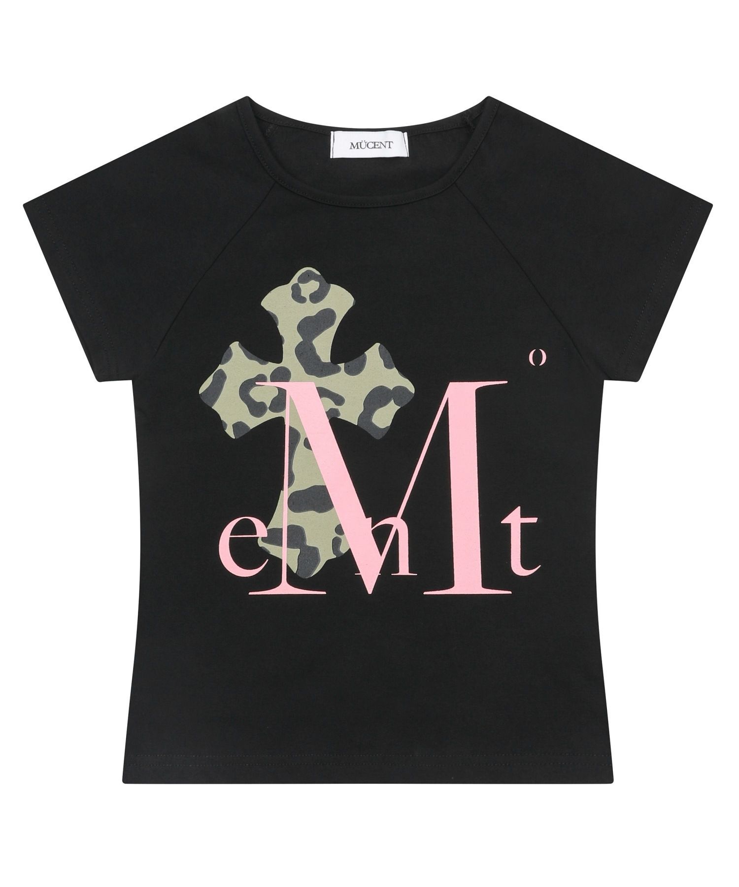 MUCENT 沙漠迷彩交叉設計修身短袖上衣 P00000ZE