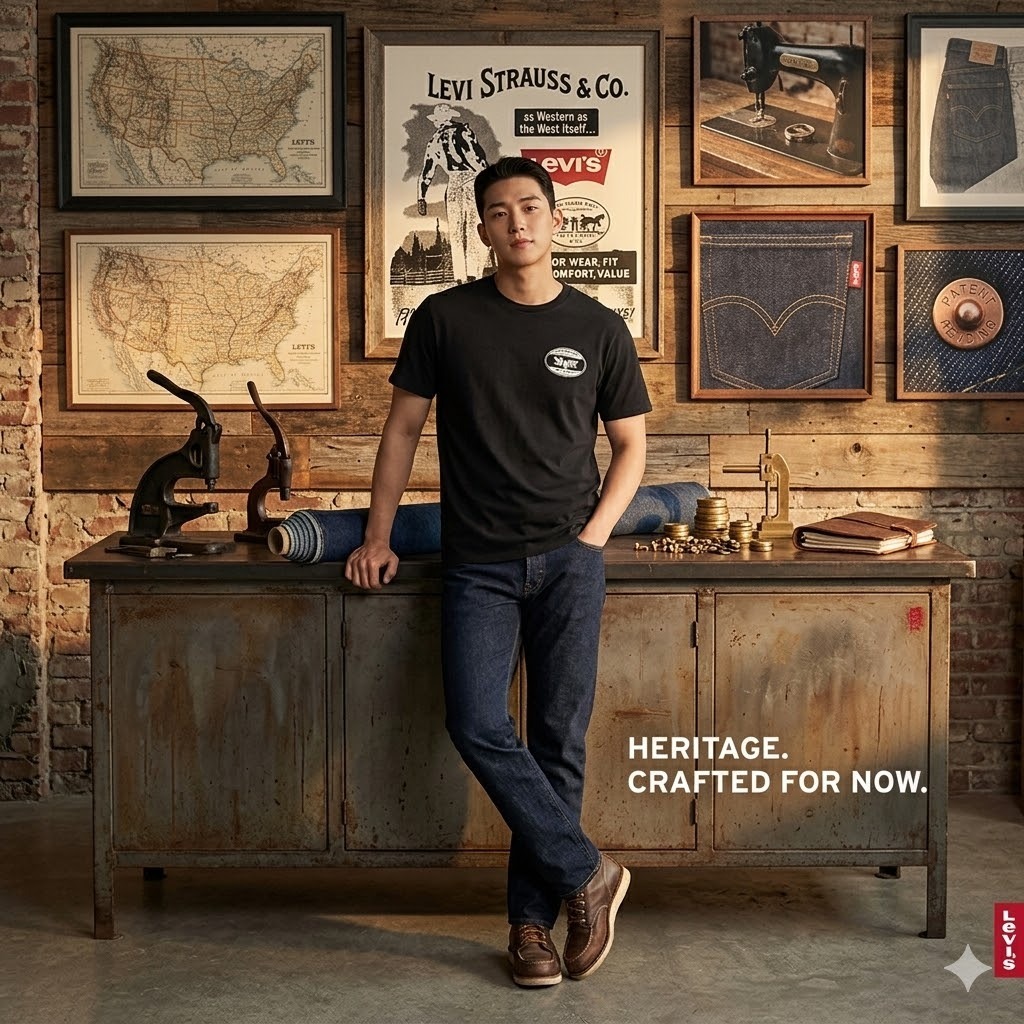 【預購】H040864 Levi's 男裝雙馬標誌短袖 T-shirt