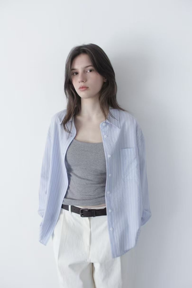 322 正韓知性條紋襯衫