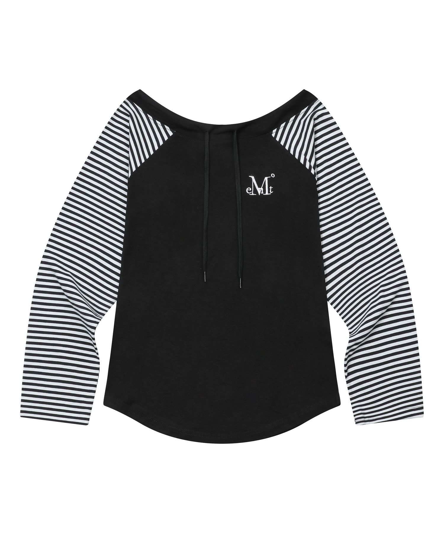 MUCENT Ollie 條紋撞色露肩落肩長袖T恤 P0000BHH