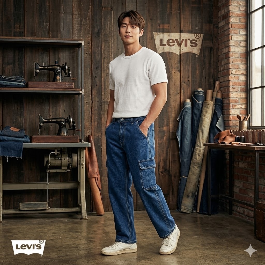【預購】H040880 Levi's 丹寧工裝多口袋長褲