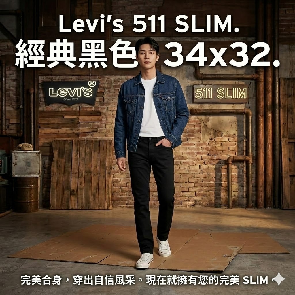 【預購】H040881 Levi's 511 修身窄管牛仔褲