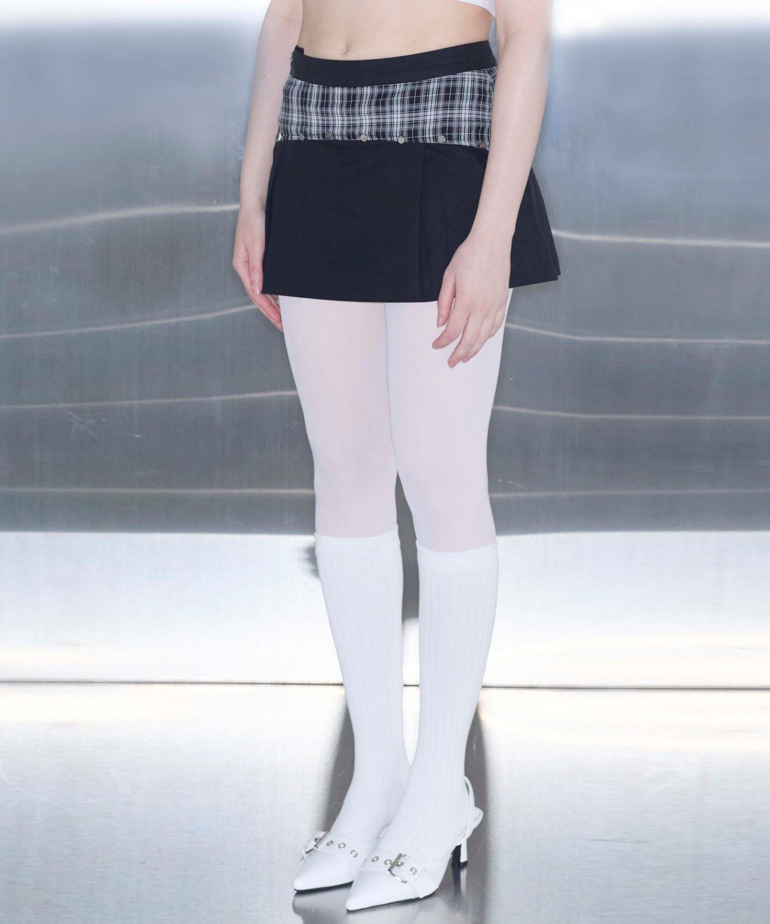 MUCENT 格紋配色迷你裙 P0000BDB