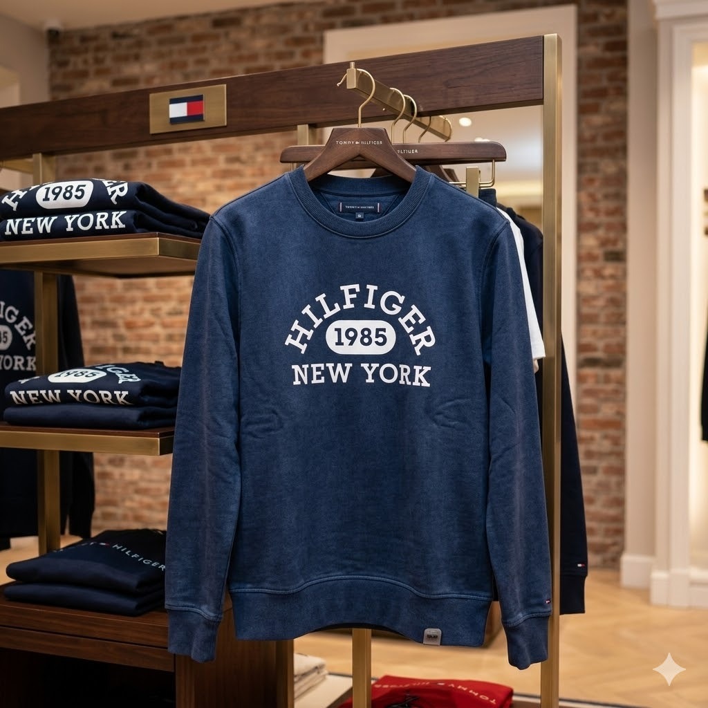 【預購】H040884 Tommy Hilfiger 男裝經典紐約 1985 圓領衛衣