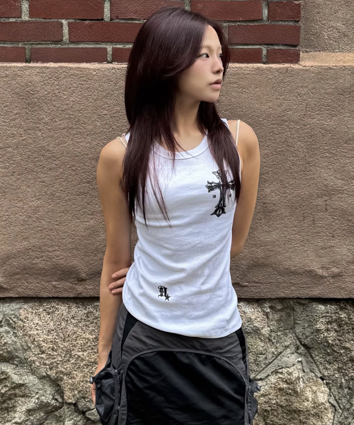 DAMISH 哥德風交叉細肩帶背心 P00000DH