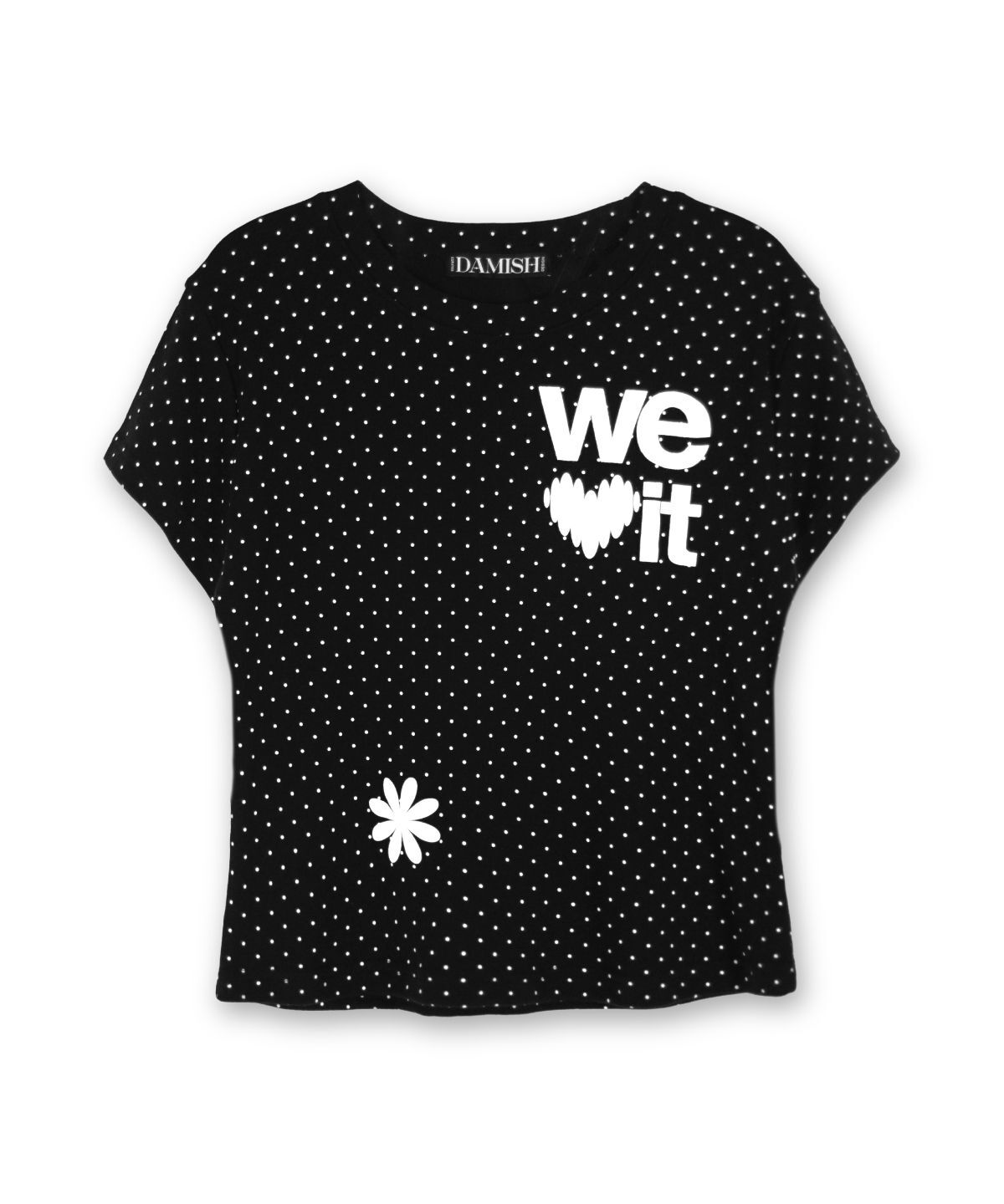 DAMISH 圓點印花T恤 黑色 P00000DH