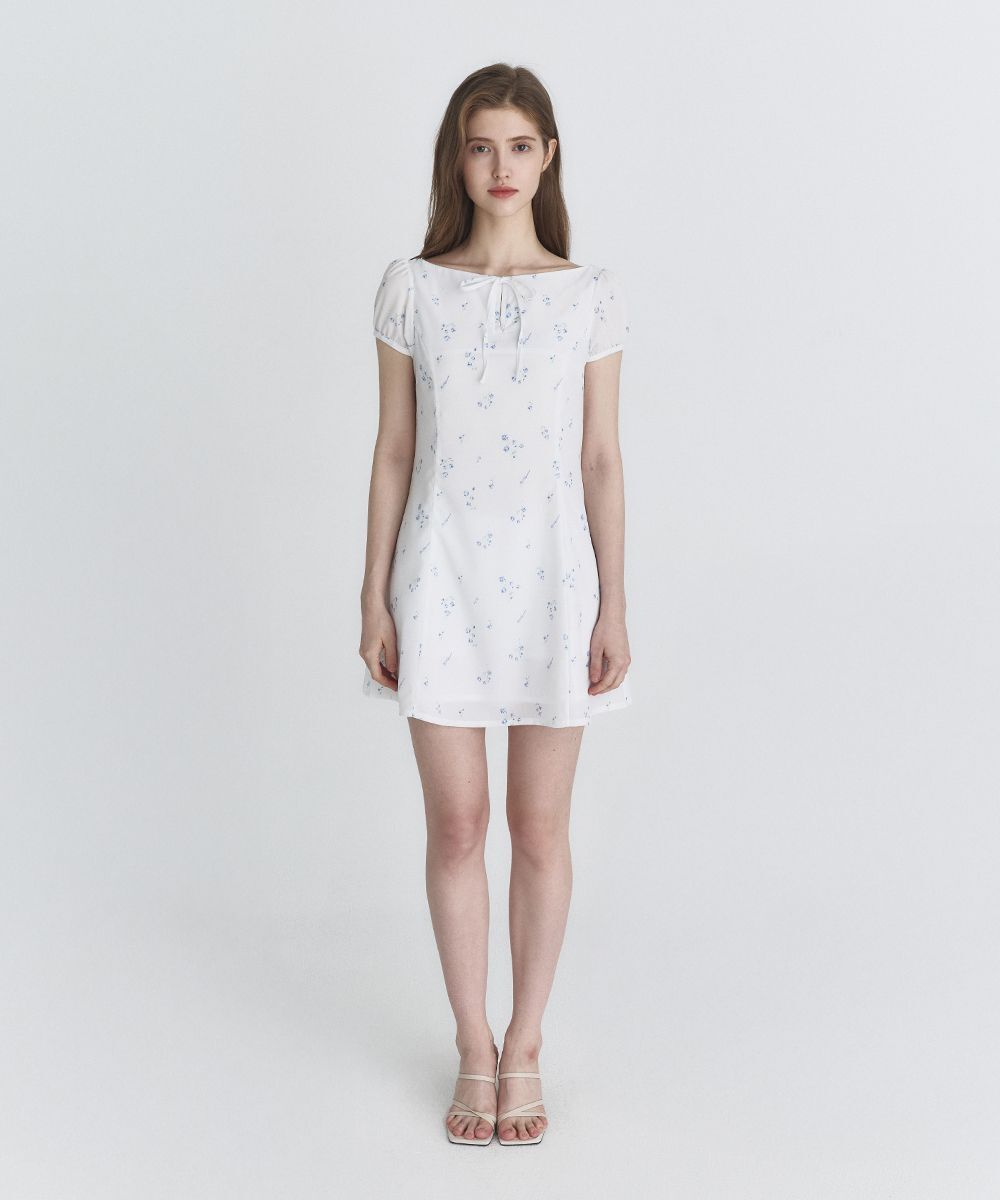 NOT YOUR ROSE 蝴蝶結傘裙洋裝 白色 NRDR6A006WH