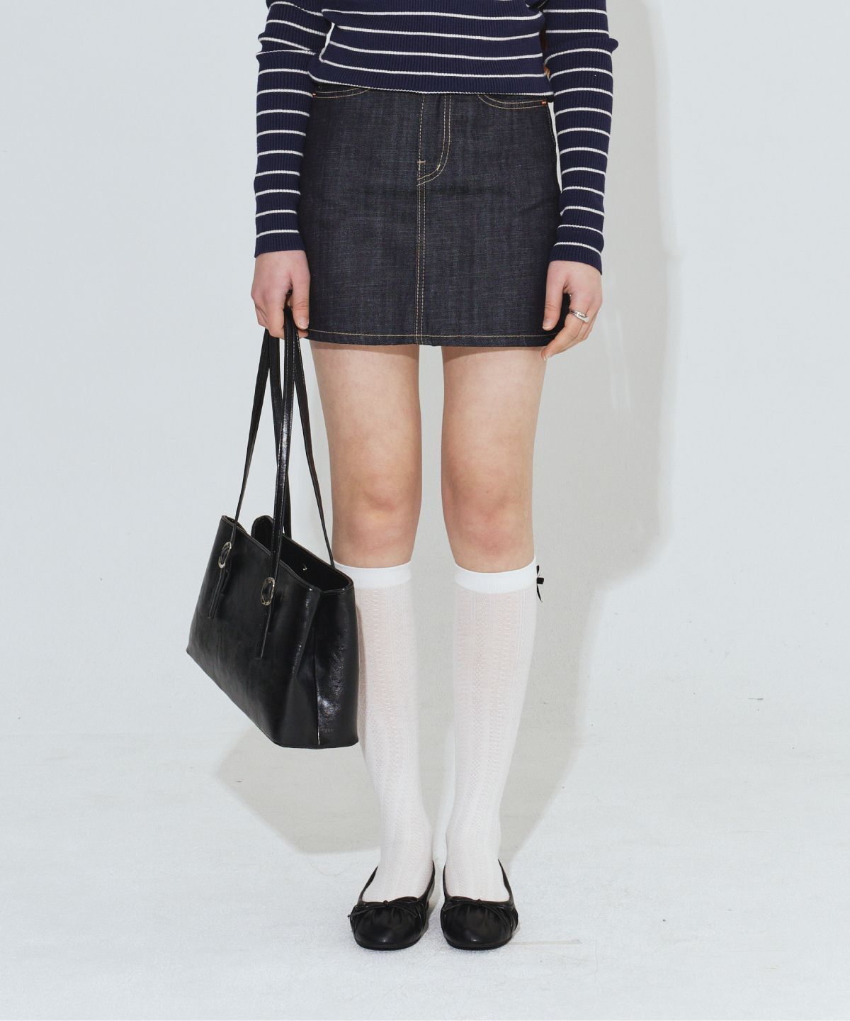 DAMISH A 字深藍牛仔裙 P00000BR