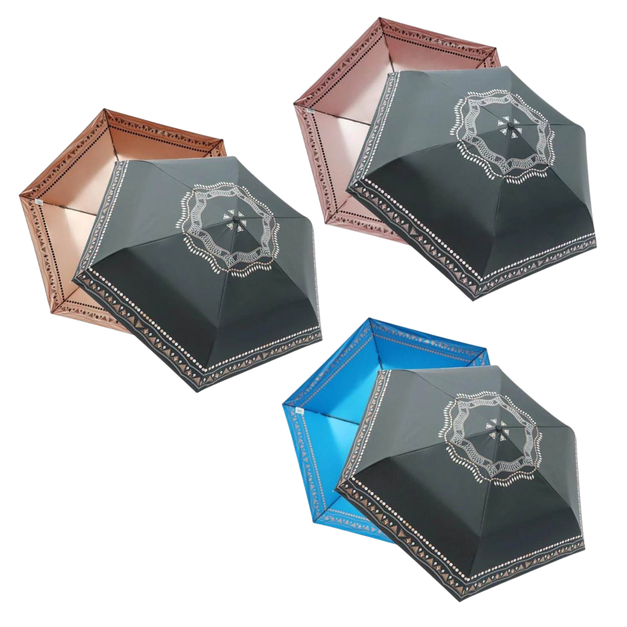 【雨之戀】(不挑色) 外黑 降溫10℃鈦奈米自動傘 波希米亞  .