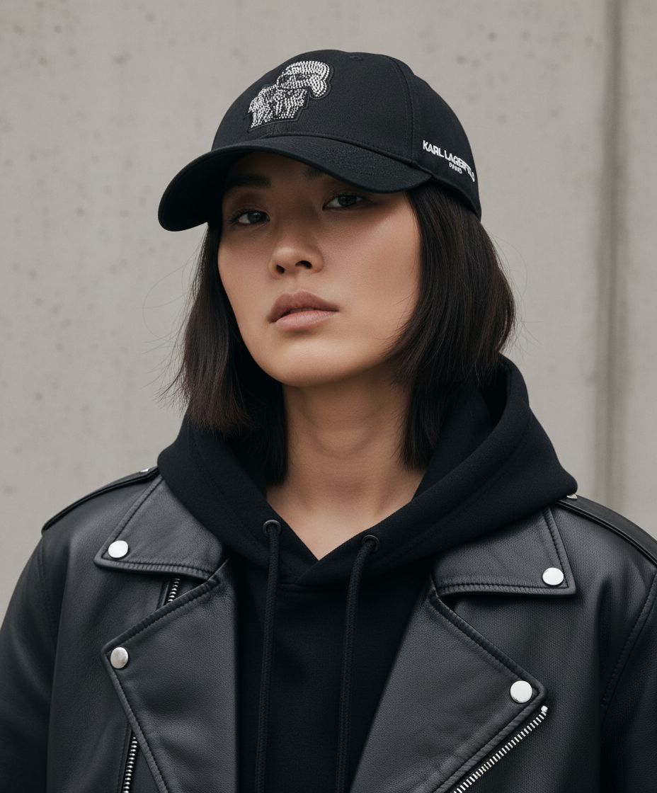 OBS416 Karl Lagerfeld Paris 閃石棒球帽