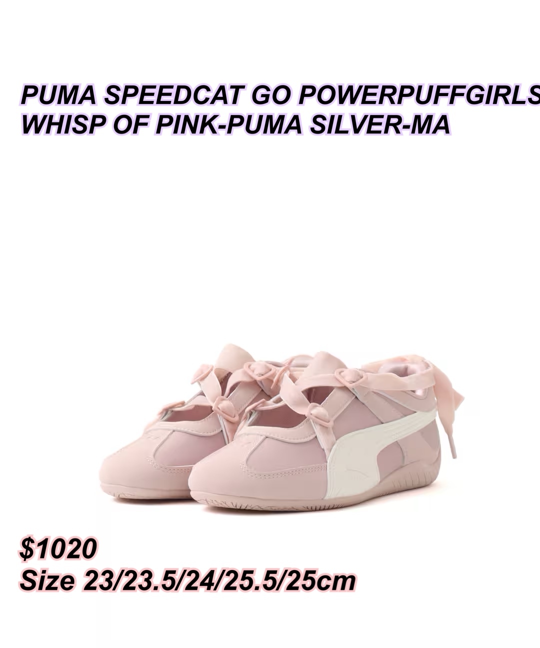 PUMA SPEEDCAT GO POWERPUFFGIRLS WHISP OF PINK-PUMA SILVER-MA