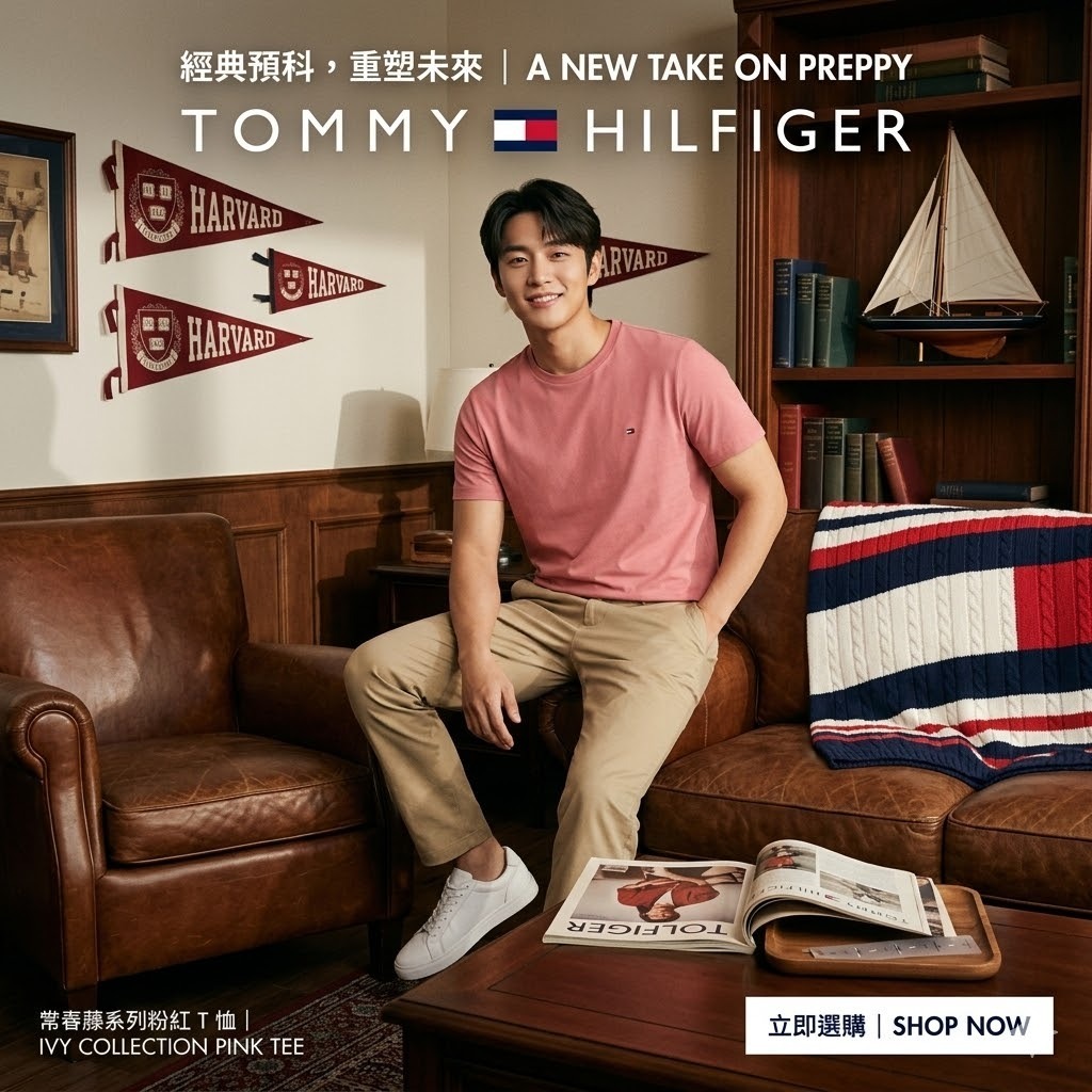 【預購】H040891 Tommy Hilfiger 男裝經典小旗標短袖 T-shirt