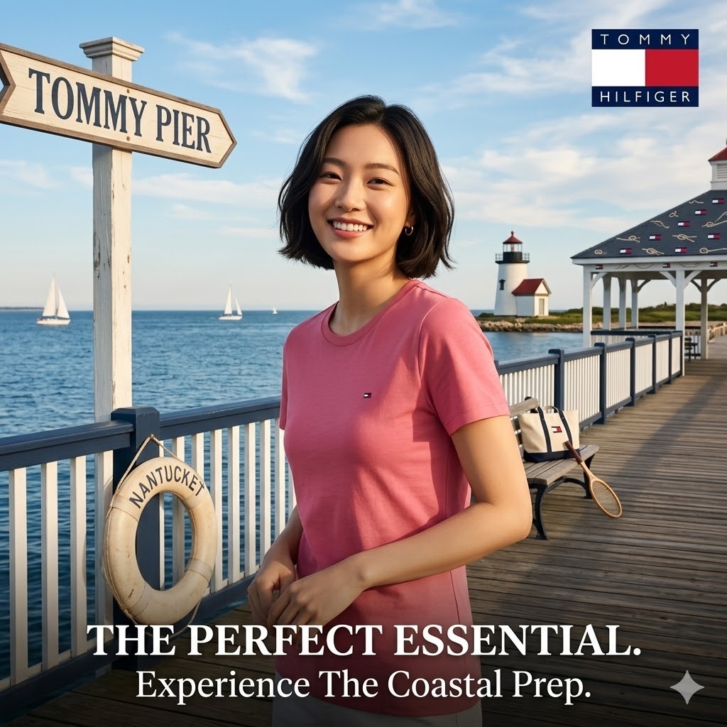 【預購】H040898 Tommy Hilfiger 經典圓領小旗標女裝短袖 T-shirt