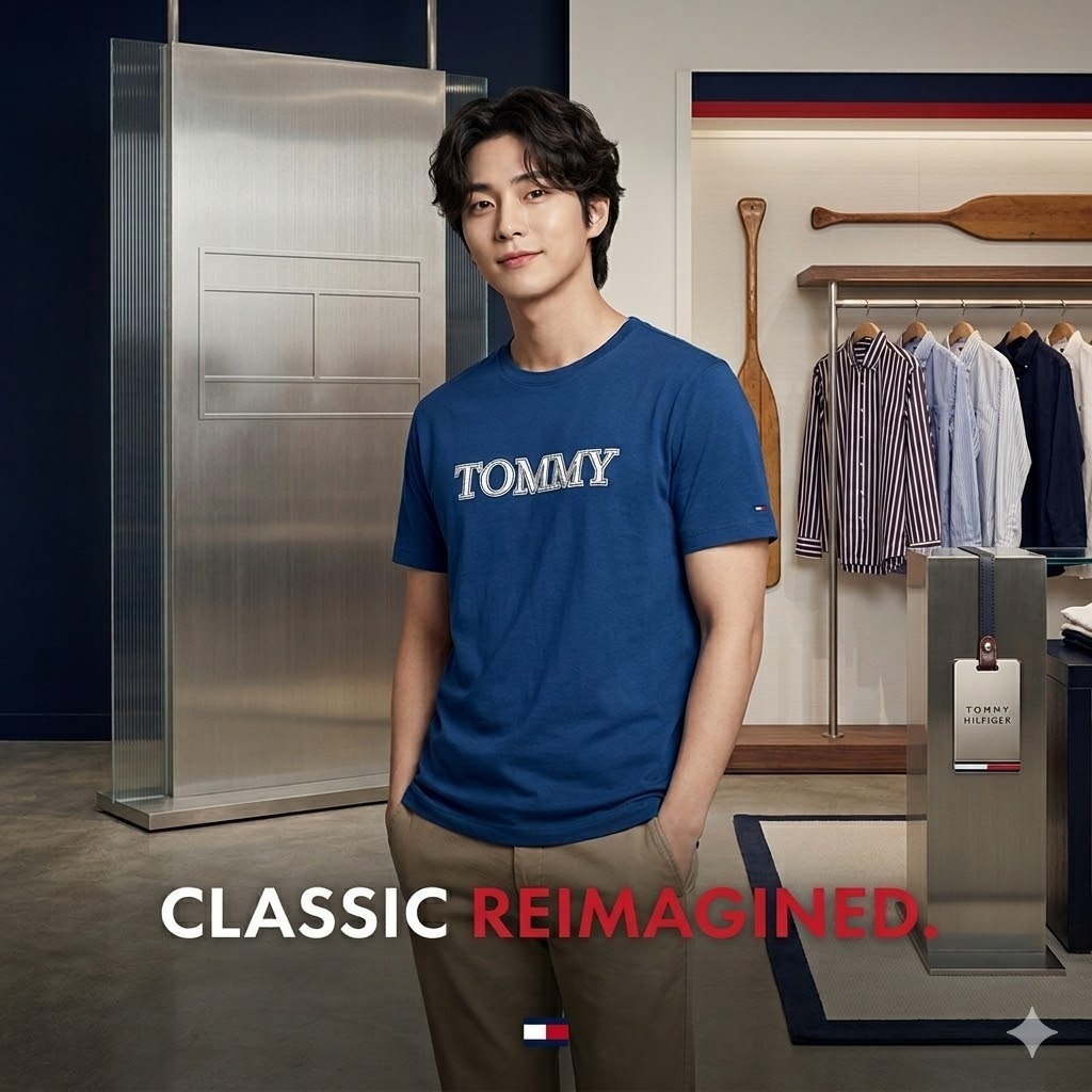 【預購】H040899 Tommy Hilfiger 男裝經典框線 Logo 短袖 T-shirt