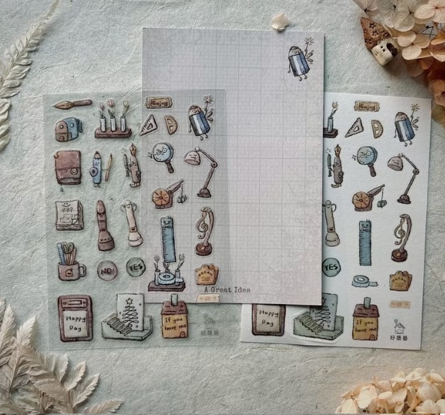 好築藝．文具物語 PET+和紙貼紙