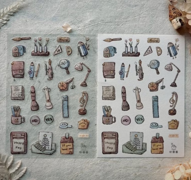 好築藝．文具物語 PET+和紙貼紙
