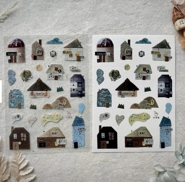 好築藝．拼貼部屋 PET+和紙貼紙