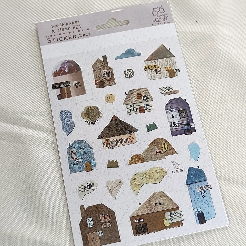 好築藝．拼貼部屋 PET+和紙貼紙