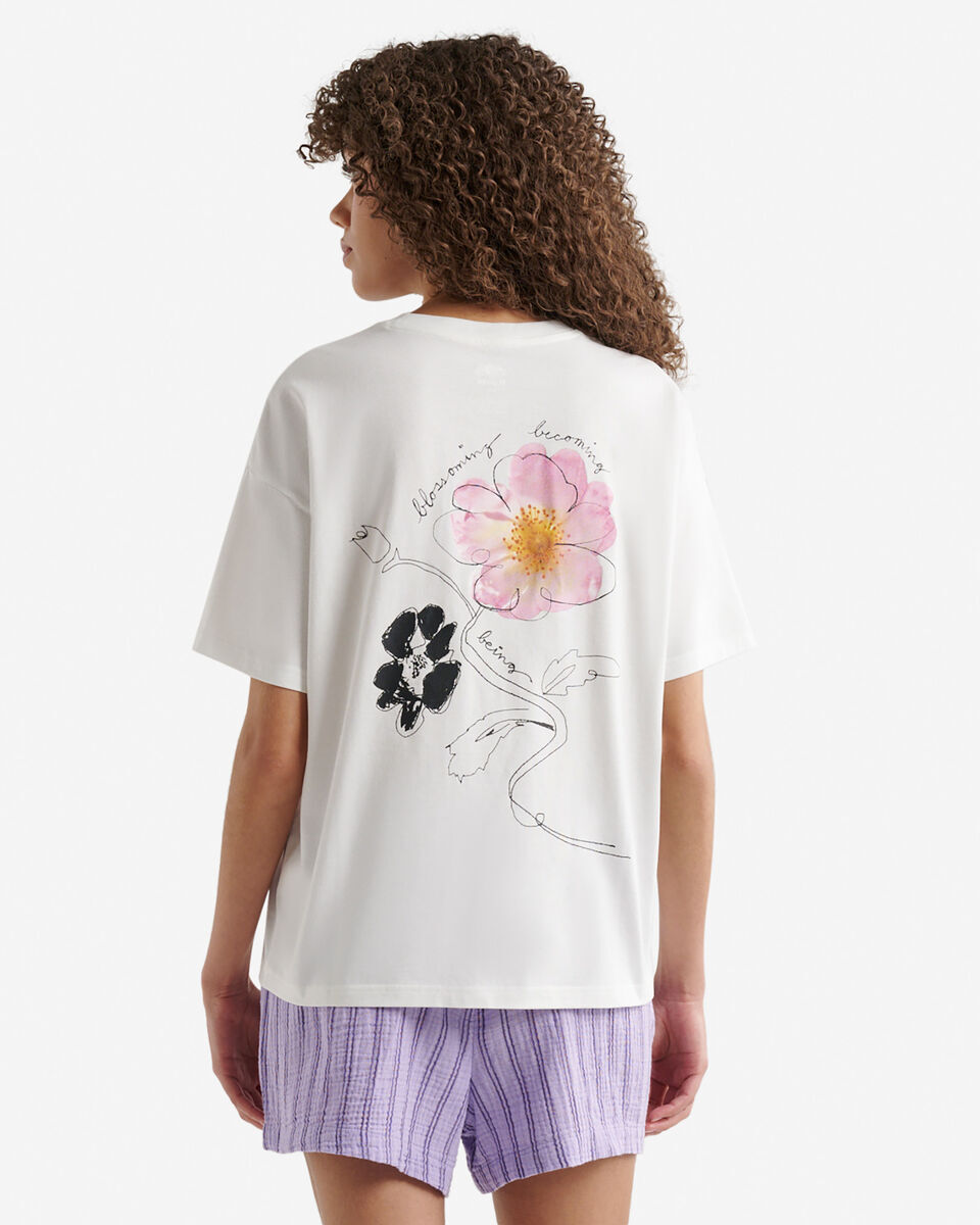 ROOTS 女大人 花卉系列 正反圖案 寬版(Relaxed) 短TEE (2色)