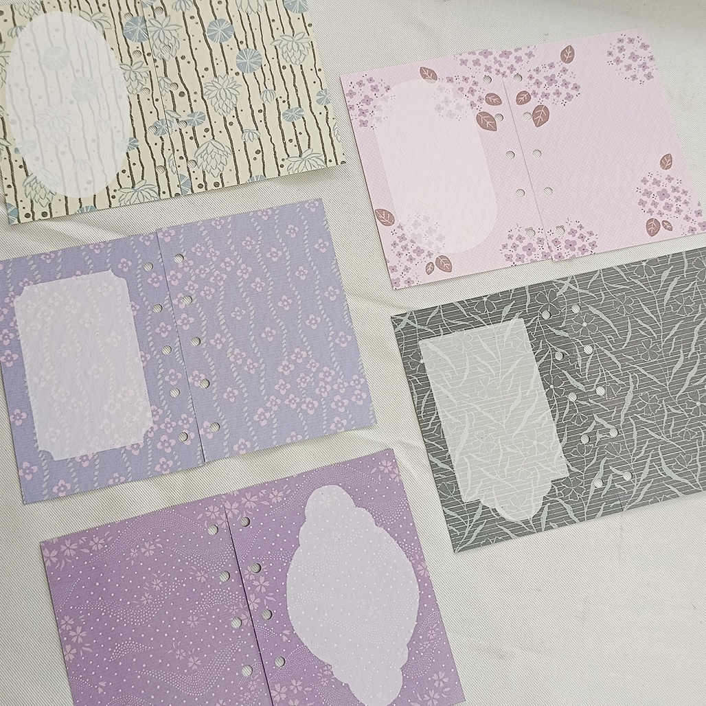 好築藝．雙面印刷便簽活頁紙 日式窗花調色盤 M5/M6 (含收納袋+已打洞)