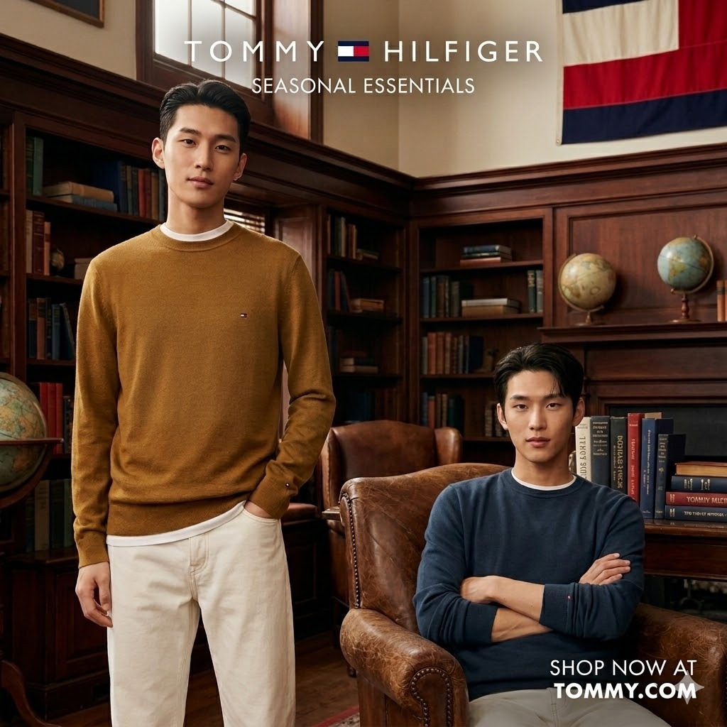 【預購】H0408104 Tommy Hilfiger 男裝圓領小旗標針織毛衣