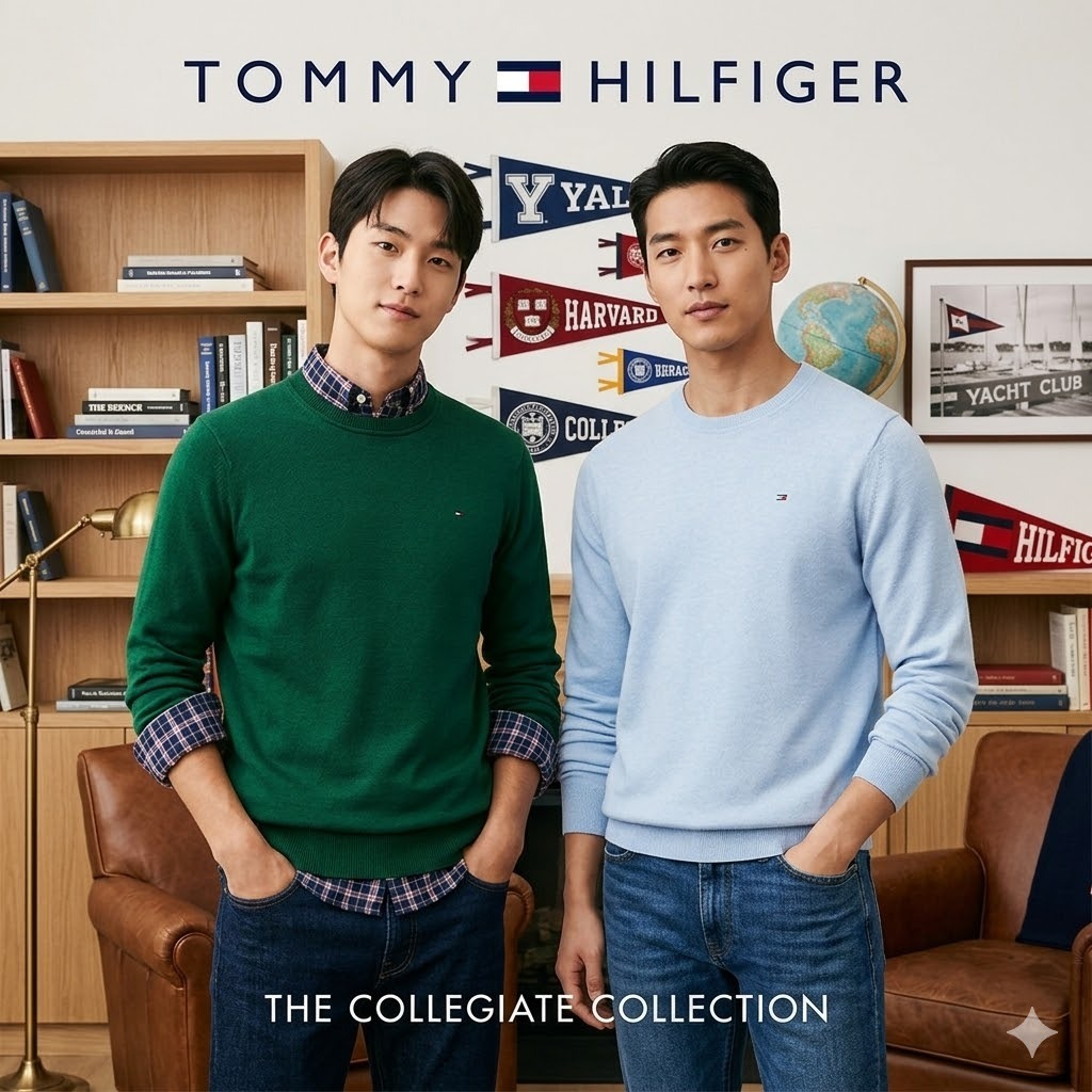 【預購】H0408200 Tommy Hilfiger 男裝圓領小旗標針織毛衣