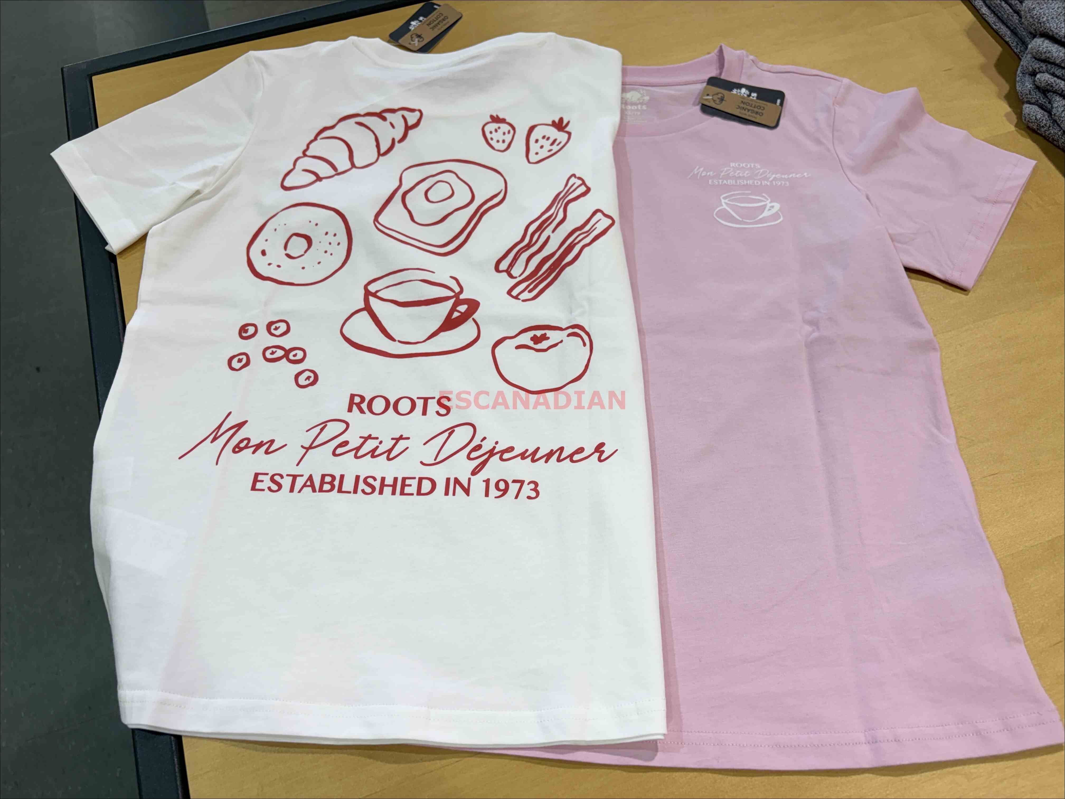 ROOTS 女大人 正反圖案 法式早餐 短TEE (2色)