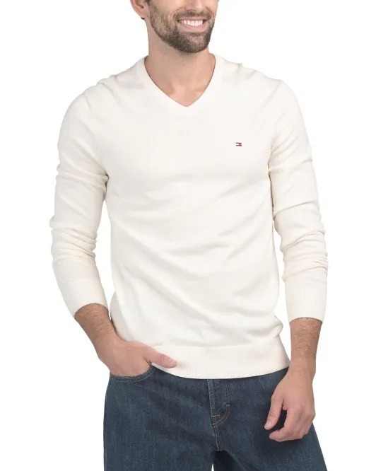 【現貨】H0408105 Tommy Hilfiger 男裝V領小旗標針織毛衣