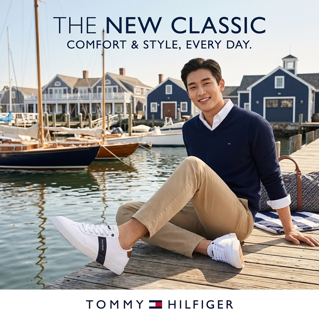 【預購】Tommy Hilfiger H040812 男裝經典紅白藍運動鞋