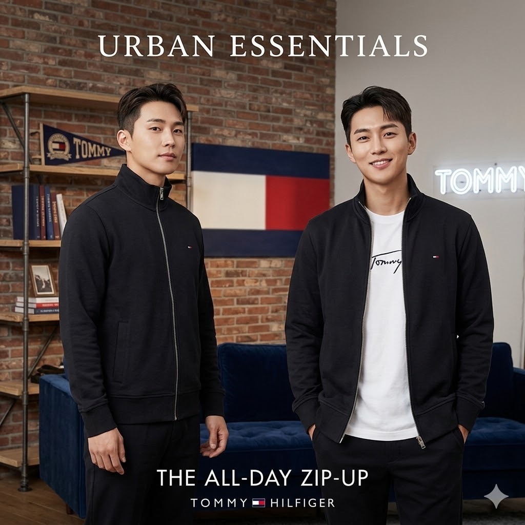 【預購】H0408109 Tommy Hilfiger 男裝立領拉鍊運動外套