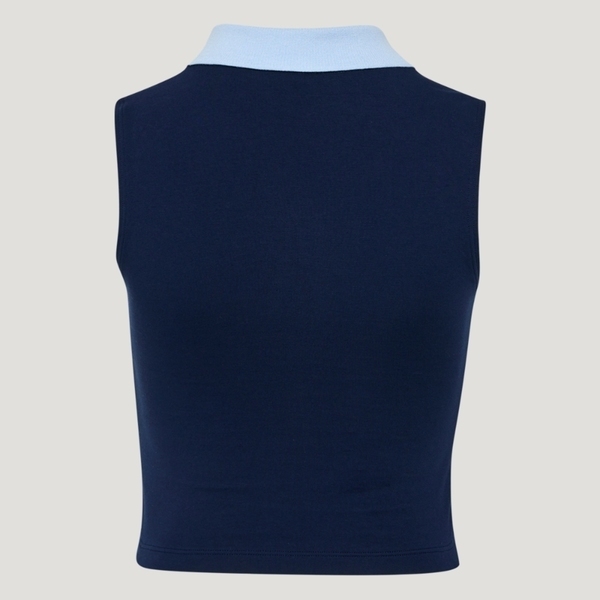 Adidas 愛迪達 Polo Tank KY5693 女 POLO背心 運動背心 深藍 亞版 領口設計