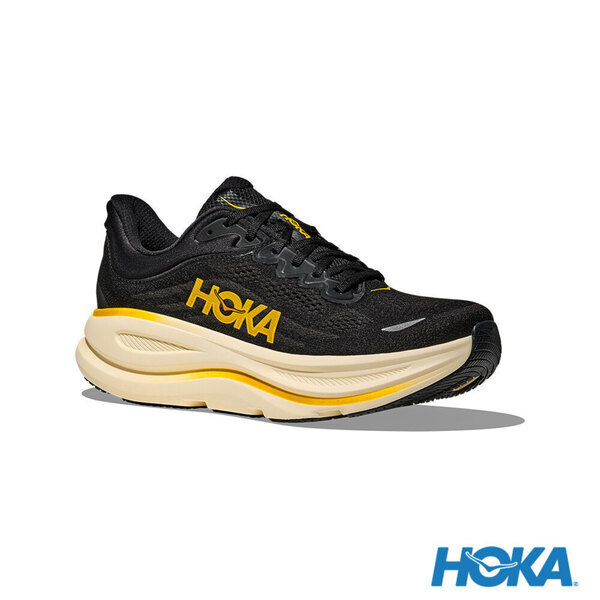 Hoka Bondi 9 1162011-CWG 男 慢跑鞋 跑鞋 路跑 黑 黃