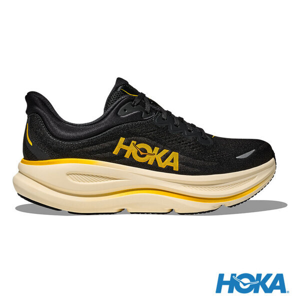 Hoka Bondi 9 1162011-CWG 男 慢跑鞋 跑鞋 路跑 黑 黃