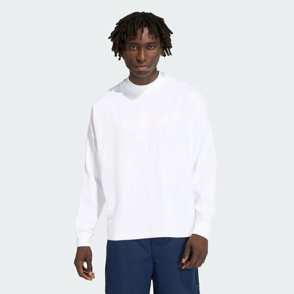 Adidas 愛迪達 P Ess Long Tee KD6576 男 長袖上衣 休閒長袖 白 亞版 寬鬆