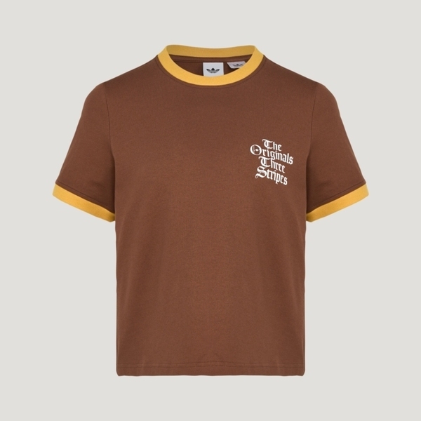 Adidas 愛迪達 Og W Tee Ss 2 KT3061 女 T恤 運動上衣 休閒短袖 棕 亞版 純棉